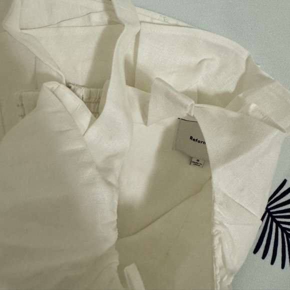 Reformation Daria Linen Dress White - Picture 9 of 9